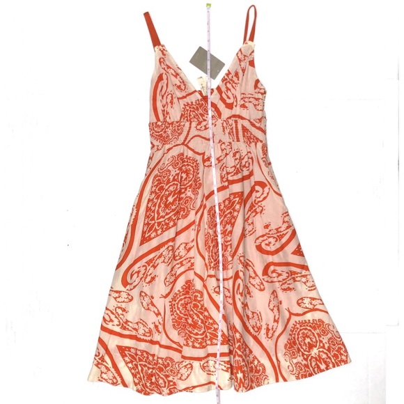 NWT Anthropologie Maeve Paisely Cotton Dress Sz 2 - Picture 2 of 8